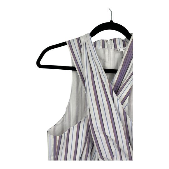 Veronica Beard Dress Radley striped halter maxi size 10 - Picture 3 of 9